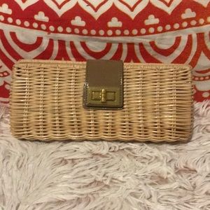J Crew wicker clutch